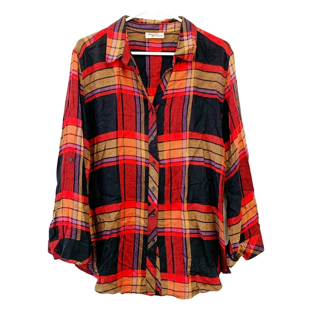 Hester & Orchard XL Plaid Button down Shirt